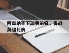 阿森纳签下瑞典前锋，备战英超比赛